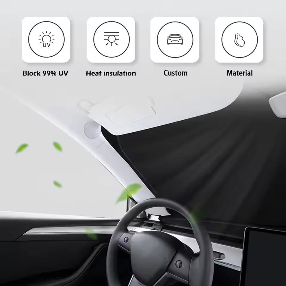 Car Front Windshield Sunshade UV Reflection Heat Insulation Sun Visor Accessories For Roewe i5 Ei5 MG EP ES AP31 EP22 2017~2026