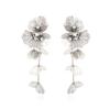 Exaggerated Big Flower Long Tassel Earrings Temperament Stud Earrings Women Earrings  Party