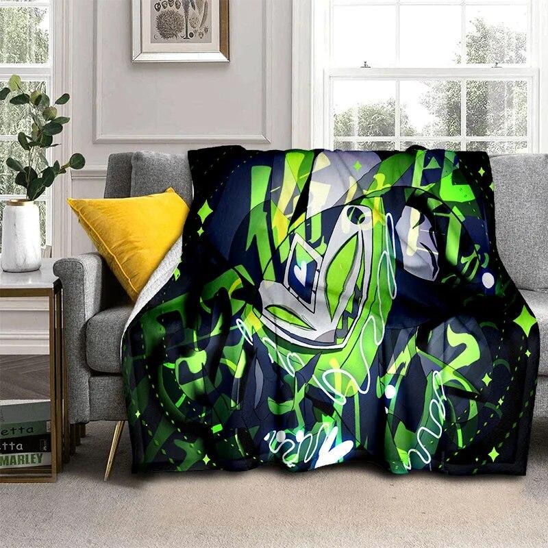 Одеяло с героями мультфильмов Helluva Boss Blitzo для взрослых, мягкое одеяло для дома, спальни, кровати, дивана, пикника, офисного чехла, детское одеяло