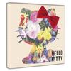 Художественная панель Hello Kitty Cat 30 см x 30 см Сделано в Японии Постер Стильный интерьер Преображение гостиной Интерьер Персонаж Модный цветочный тканевый панно