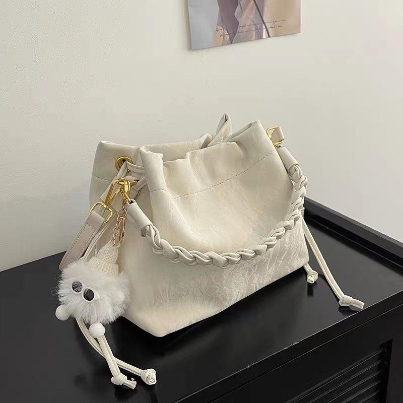 High-End 2025 Women's Pink Crossbody Bucket Handbag