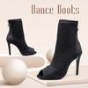 Dance Shoes Black Women's High Top Ballroom Boots Salsa Tango Shoes Girl Fashion Party