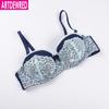 Floral Lace Cotton Bra Sexy Bh Comfort Underwear Women Sheer Half Cup Bras Female Brassiere