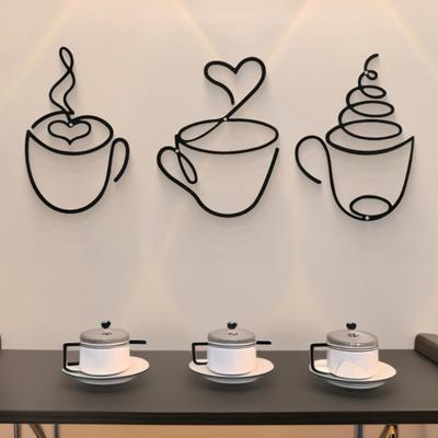 1/3 шт. Креативные кофейные настенные подвески, украшения для кофейни, настенные украшения для интерьера, настенные железные картины, Новый год