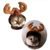 For Cats Dogs Kawaii Cute Cat Dog Halloween Christmas Reindeer Antler Hat and Bow Tie Collar