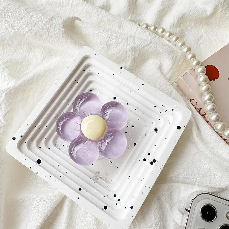 3D милый прозрачный цветочный бант складной палец кольцо держатель телефона Griptok для iPhone поддержка гнездо карман ручка Tok подставка кронштейн