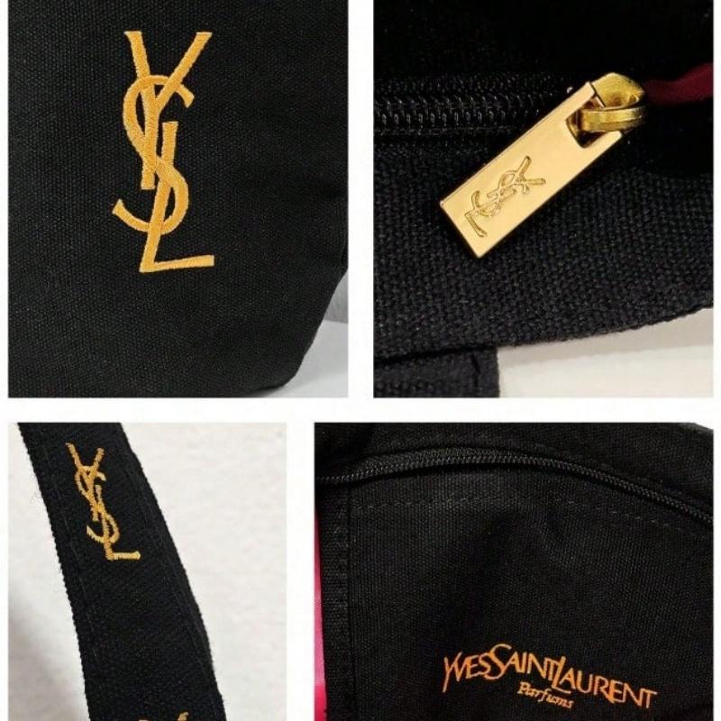 Черная холщовая сумка через плечо YSL, ультраминималистичная и вместительная, подходит для работы, шопинга, учебы и путешествий.