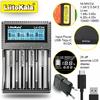 Умное зарядное устройство LiitoKala Lii-CH4 для 18650/21700/26650/AA/AAA/Ni-MH/Li-ion, 1,2 В/1,5 В, 4 слота, быстрая зарядка, USB-C, Автоопределение