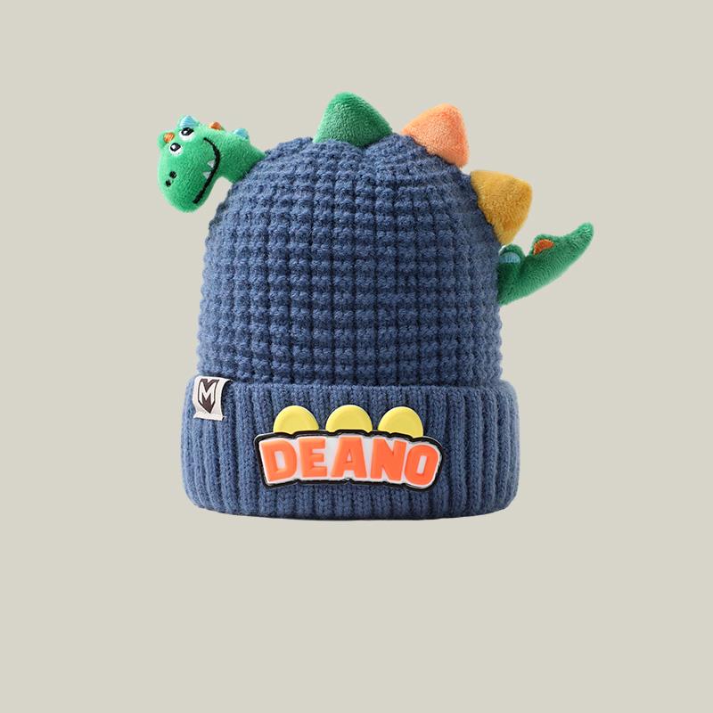 High Quality Dinosaur Boys Girls Warm Outdoor Beanie Children Knitted Winter Cute Kids Hats