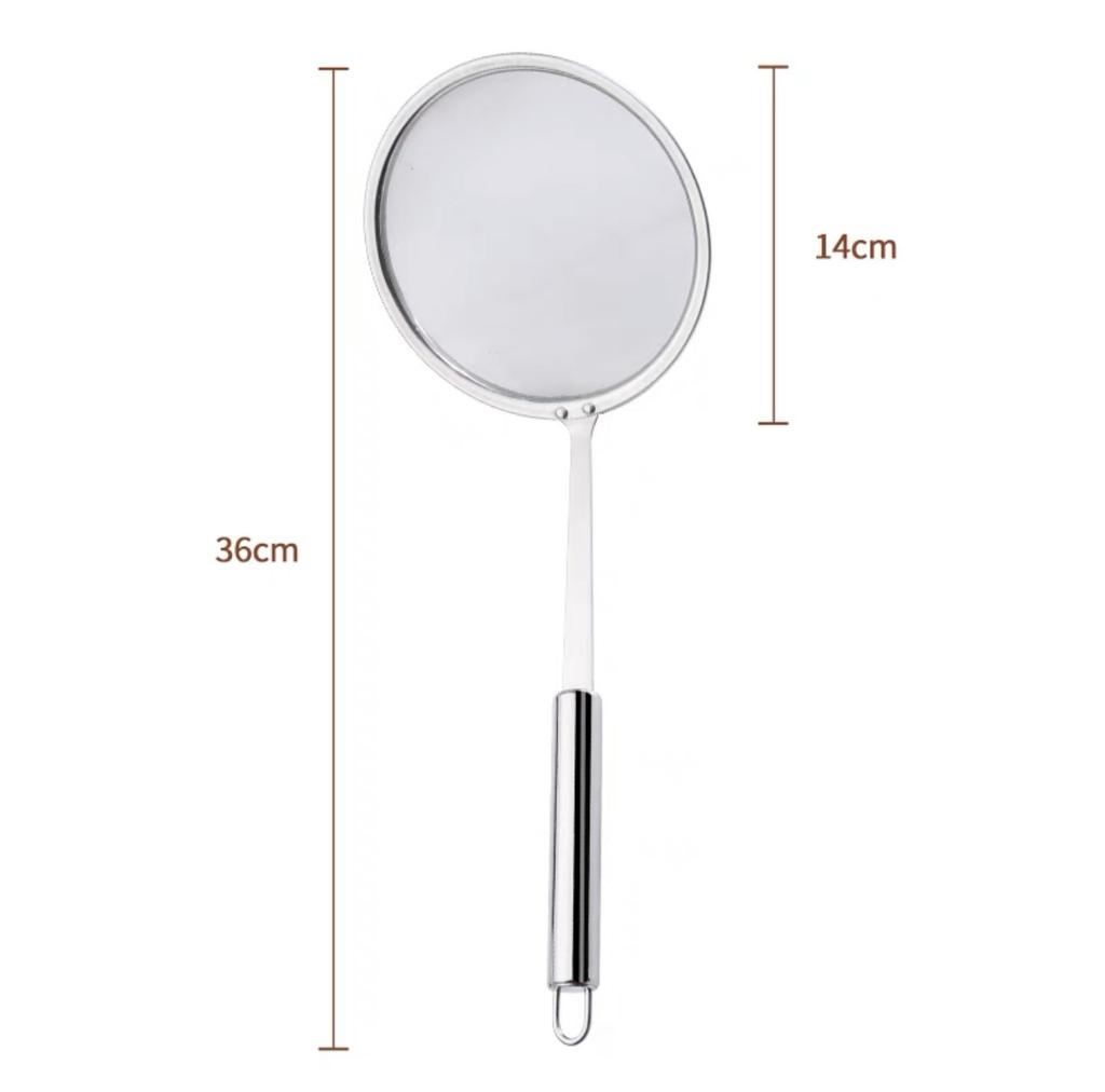 304 Stainless Steel Filter Oil Spoon 100 Mesh Filter Screen Household Hot Pot Foam Oil Partition Kitchen Filter Spoon