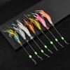 7PCS/Lot Shrimp Soft Fishing Lure Artificial Bait with Luminous Bead Swivels Hook Lifelike Shrimp Lure Carp Fishing Bait 9cm/7g
