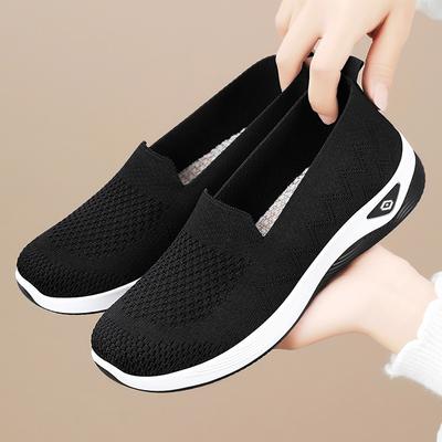 Обувь женская новая легкая повседневная обувь дышащая обувь из ткани с мушками женская обувь на одной педали удобная сетчатая обувь старые пекинские тканевые туфли женские