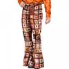 Men's 60s Printed Crochet Costume Flared Trousers