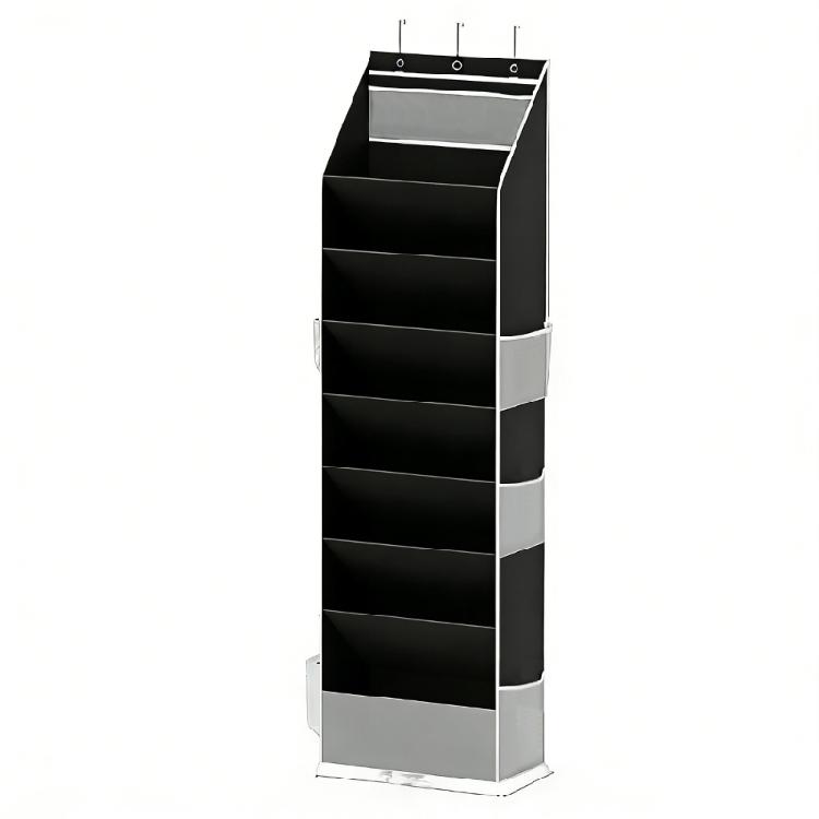 Modern Fabric Shoe Display For Door Back Providing 8 Shelves And Extra Pockets For Improved Arrangement