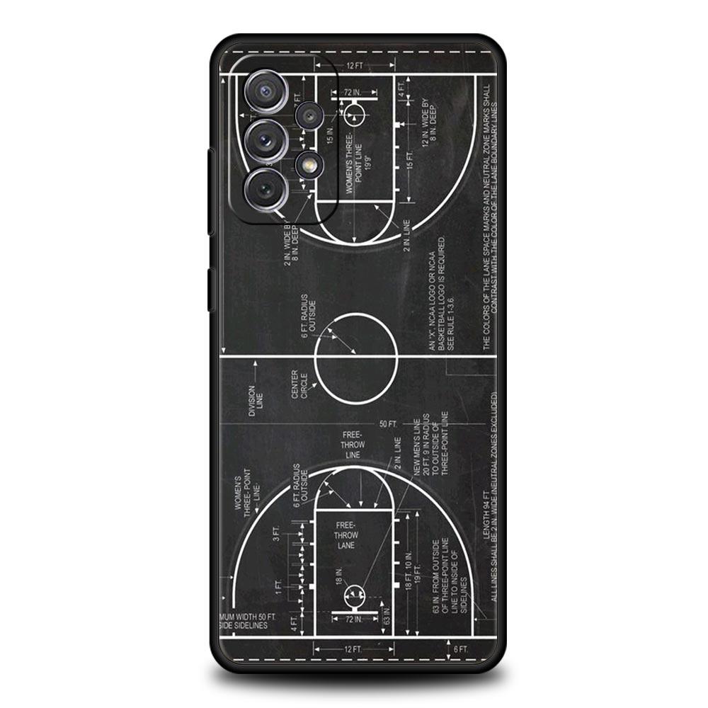 Футбольная Баскетбольная Тактическая Доска Чехол для Телефона для Samsung Galaxy A55 A35 A15 A14 A13 A25 A54 A51 A71 A72 A73 A32 A41 5G Мягкий ТПУ