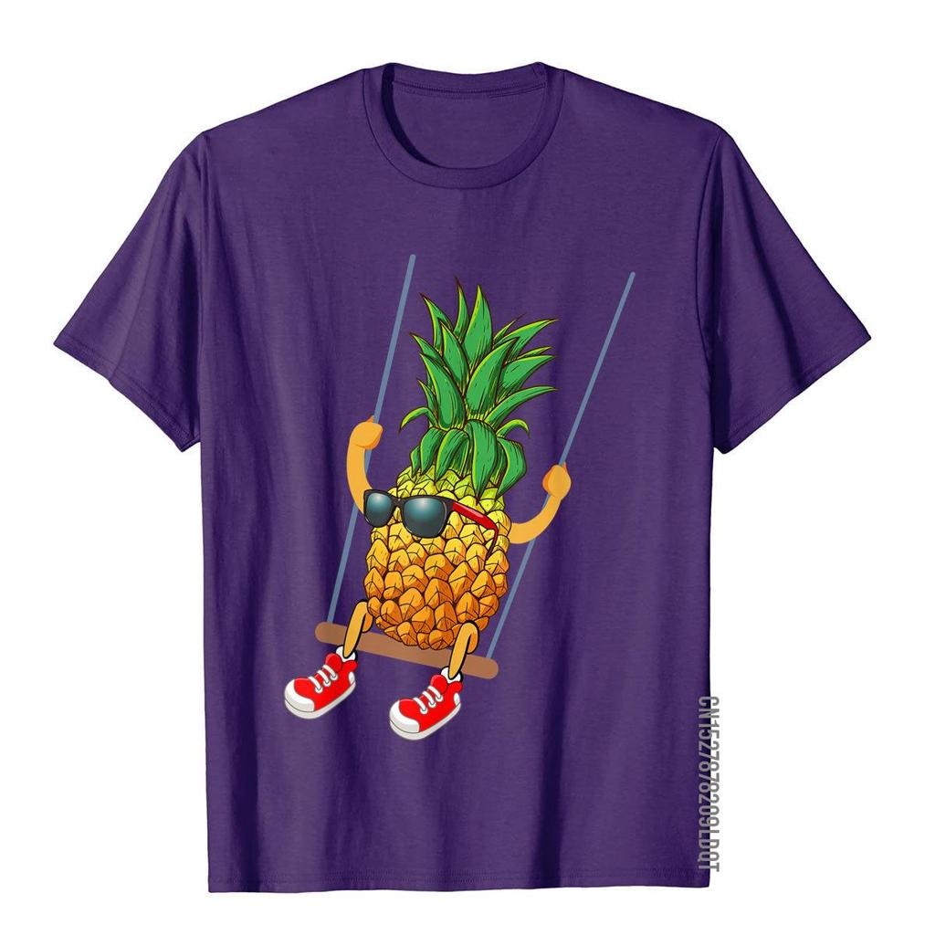 Funny Swinging Pineapple Swinger T-Shirt Prevailing Men T Shirt Simple Style Tops Shirts Cotton Vintage