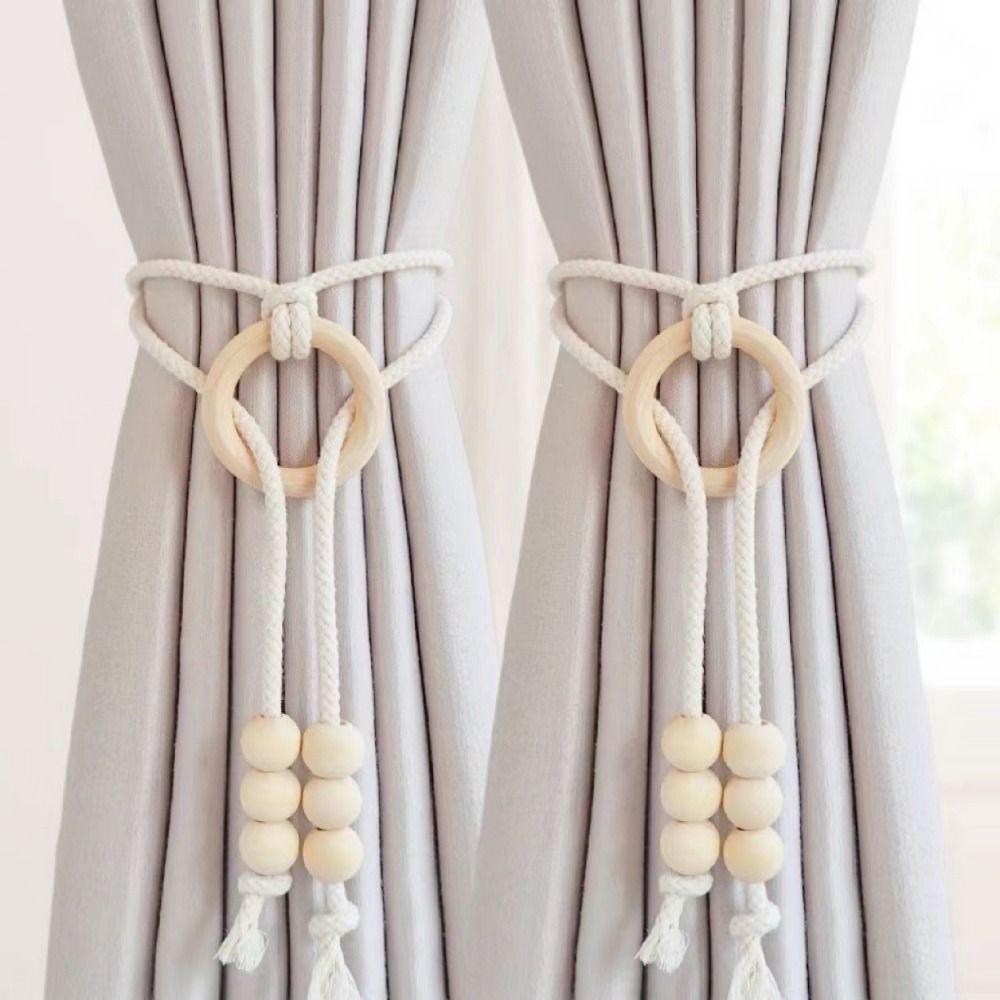 2Pcs Handcrafted Curtain Tiebacks Minimalist Curtain Holdbacks Home Decoration