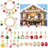Christmas Advent Calendar Gifts, DIY Bracelet Making Kit For For Child Adult, 24-Days Christmas Countdown Calendar Jewelry Gifts