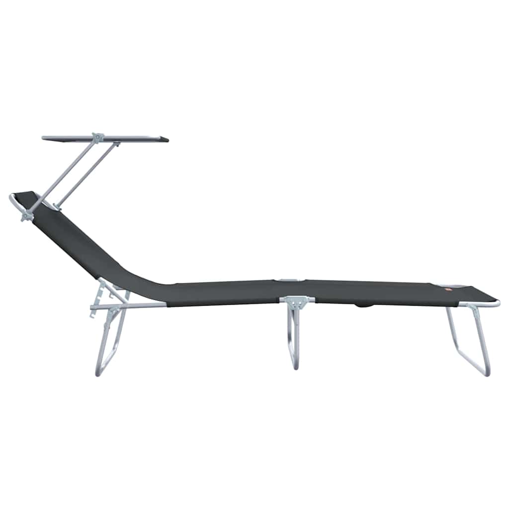 Sun Lounger 2 pcs Black 58 x 188 x 77 cm Polyester