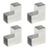 Day and Night - Day and Night L Post Connectors 4 Pcs Galvanized Metal 101x101 Mm