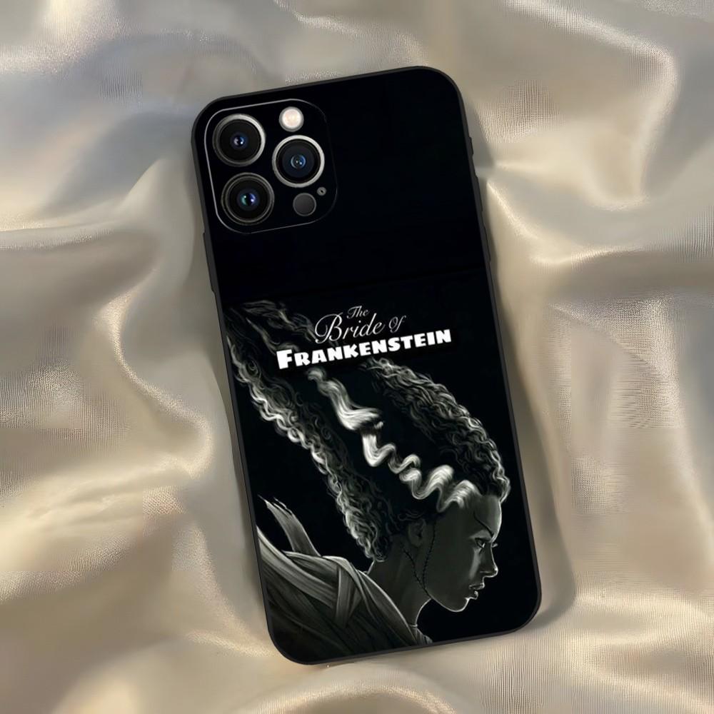 Bride Of Frankenstein Phone Case for Iphone 15 14 13 12 11 Pro Max Xr X Xs Mini 8 Plus SE 2022 Black Soft Silicone Cover