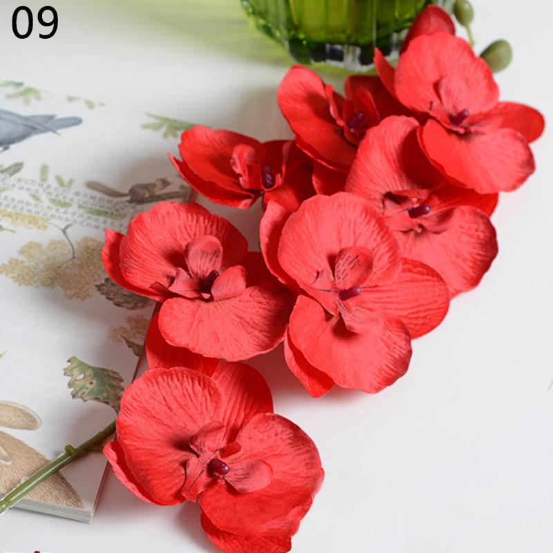 Красивые товары для вечеринок Моделирование Искусственные цветы Пластиковые украшения дома Орхидеи Растения 1 шт.