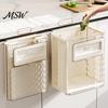 Sleek Plastic Trash Bin Foldable Garbage Can, with Rubbing Board, Lightweight Portable Durable Kitchen Waste Bin, for And Bathroom Cupboard