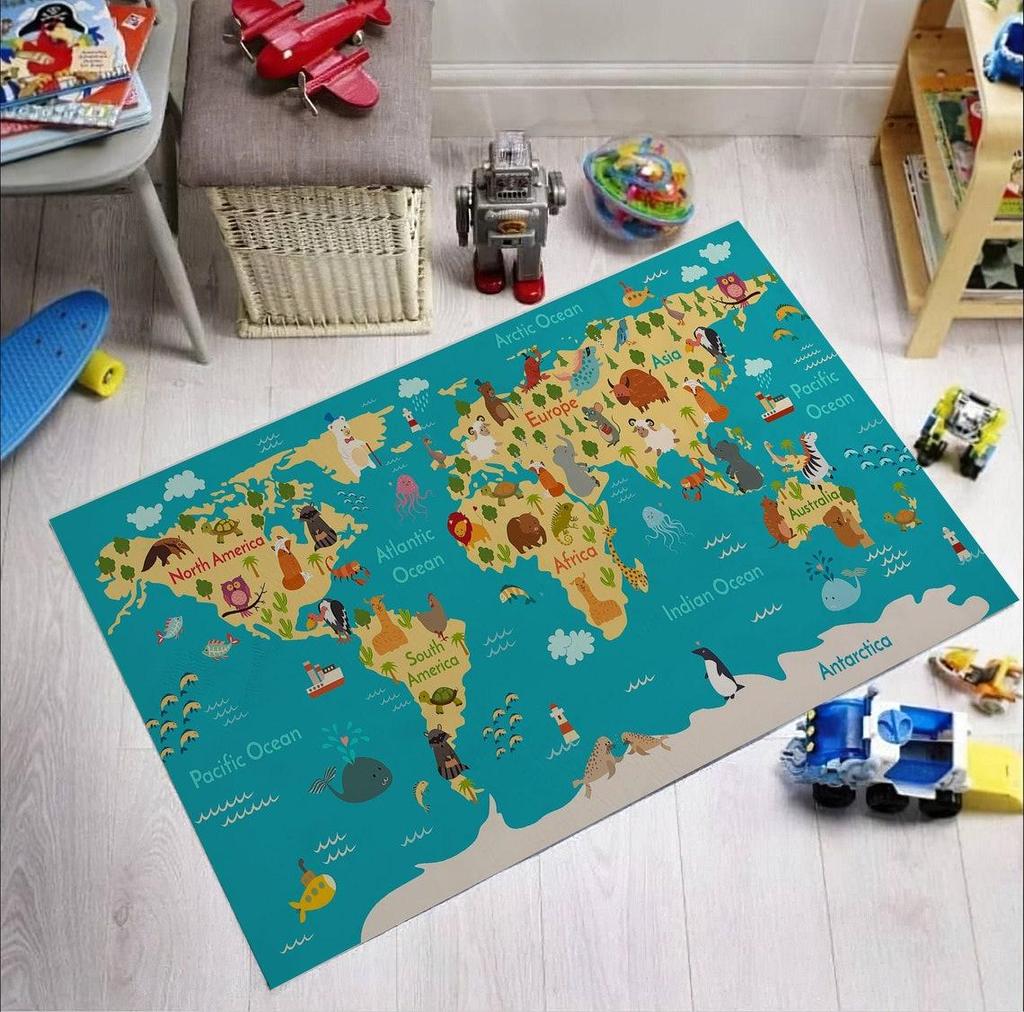 Коврики с изображением животных в мире, нескользящий напольный коврик, коврики для дома, коврик для беговой дорожки, ковер для спальни