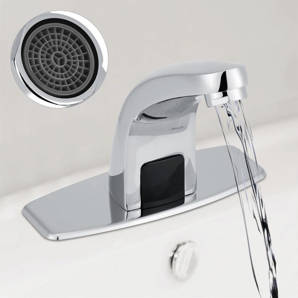 Battery Operated Infrared Faucet PVD Plating Automatic Faucet Bathroom Sink