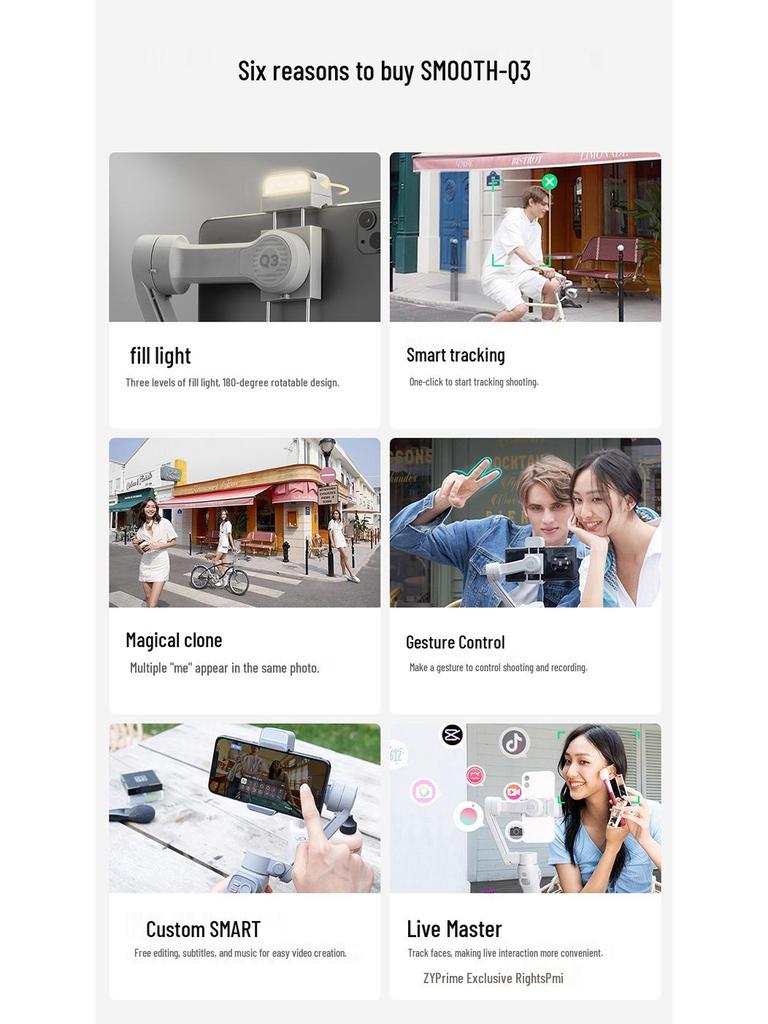 Zhiyun SMOOTH Q3 Smartphone 3-Axis Stabilizer & Selfie Gimbal