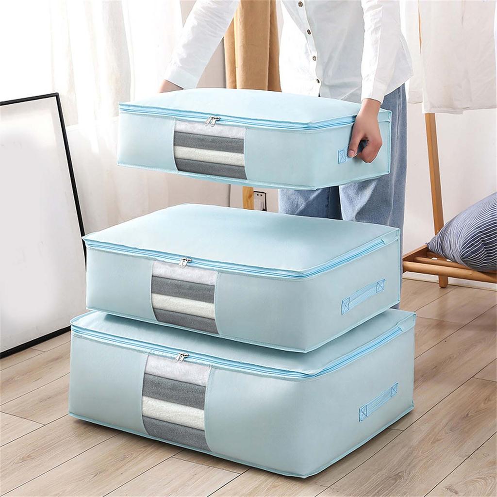 Foldable Storage Bag Clothes Blanket Quilt Closet Sweater Organizer Box Pouches