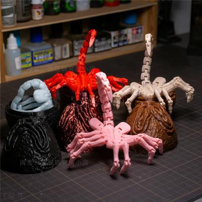 3D-печатная модель инопланетного лицехвата, полностью шарнирная реквизит для фильма, коллекционная фигурка, декор в стиле ужасов в стиле научной фантастики