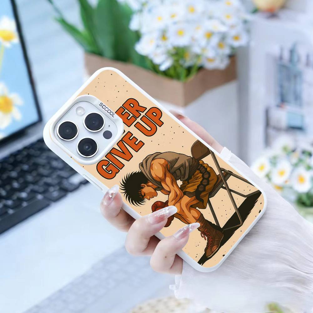 Чехол для телефона с изображением аниме Баки Х-Ханма для iPhone 16, 15, 14, 13, 12, 17, Pro, MAX, белый, матовый, противоударный