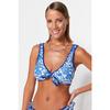 Топ бикини с треугольной вышивкой и цветочным узором Tbess23bu00256