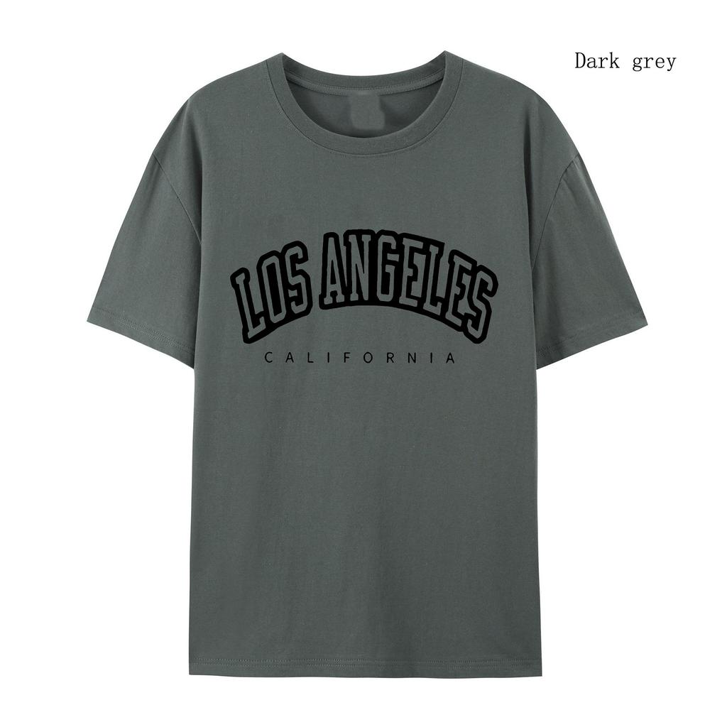 Женская футболка с рукавом большого размера Лос-Анджелес Печать Женская футболка Зимняя свободная футболка высокого качества Футболка с буквенным принтом
