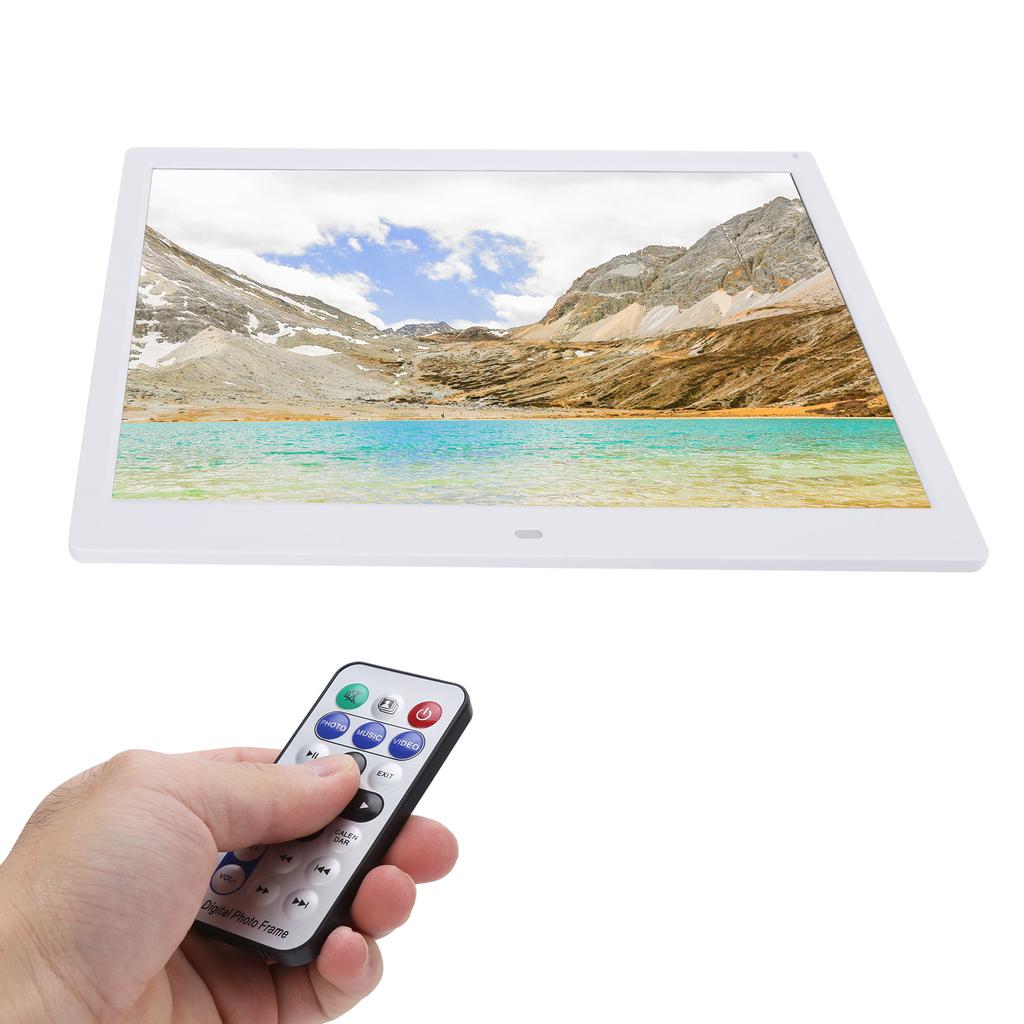 15 Inch HD 1280x800 Digital Photo Frame Electronic Album MP3 MPEG4 Picture Music 100‑240VAU Plug