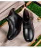 Мужские короткие модные резиновые сапоги - Черные/Красные, средней высоты голенище, со шнурком, светоотражающие резиновые сапоги для ходьбы по воде и рыбалки.