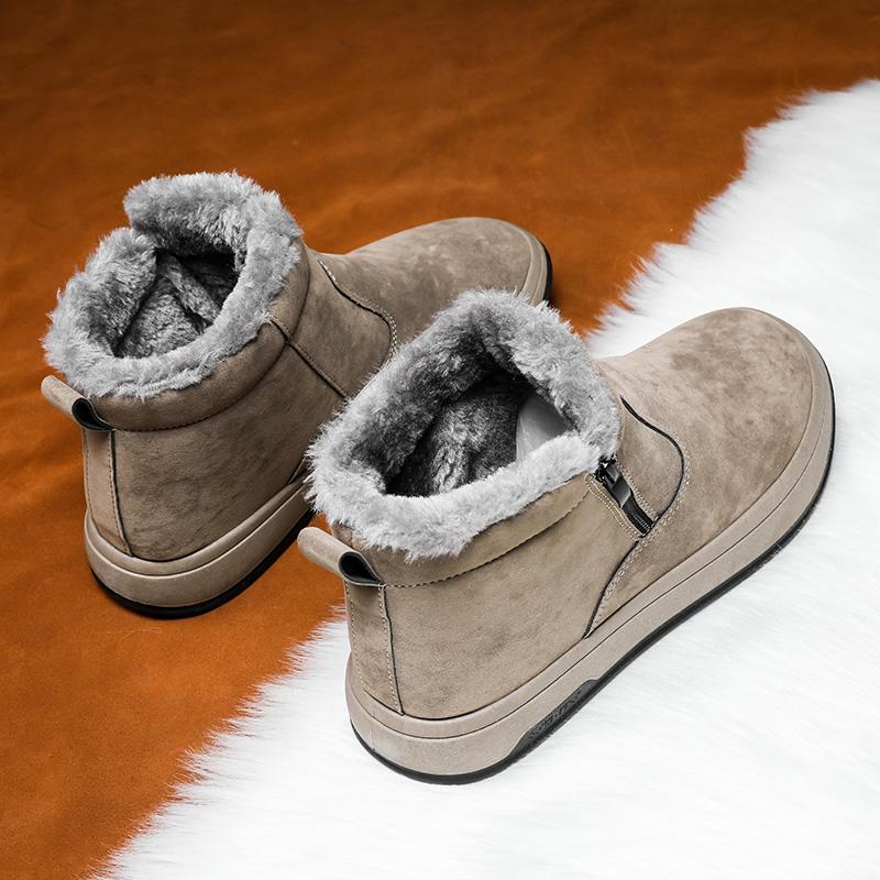 Мужские зимние большие хлопковые зимние ботинки, высокие уличные хлопковые ботинки, популярный стиль, бархатная теплая мужская обувь, модная и удобная