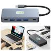 7-в-1 двухпортовая док-станция 4K с поддержкой HDMI, 2 порта HDMI 4K, USB-C концентратор, док-станция USB C для MacBook Pro, XPS и других