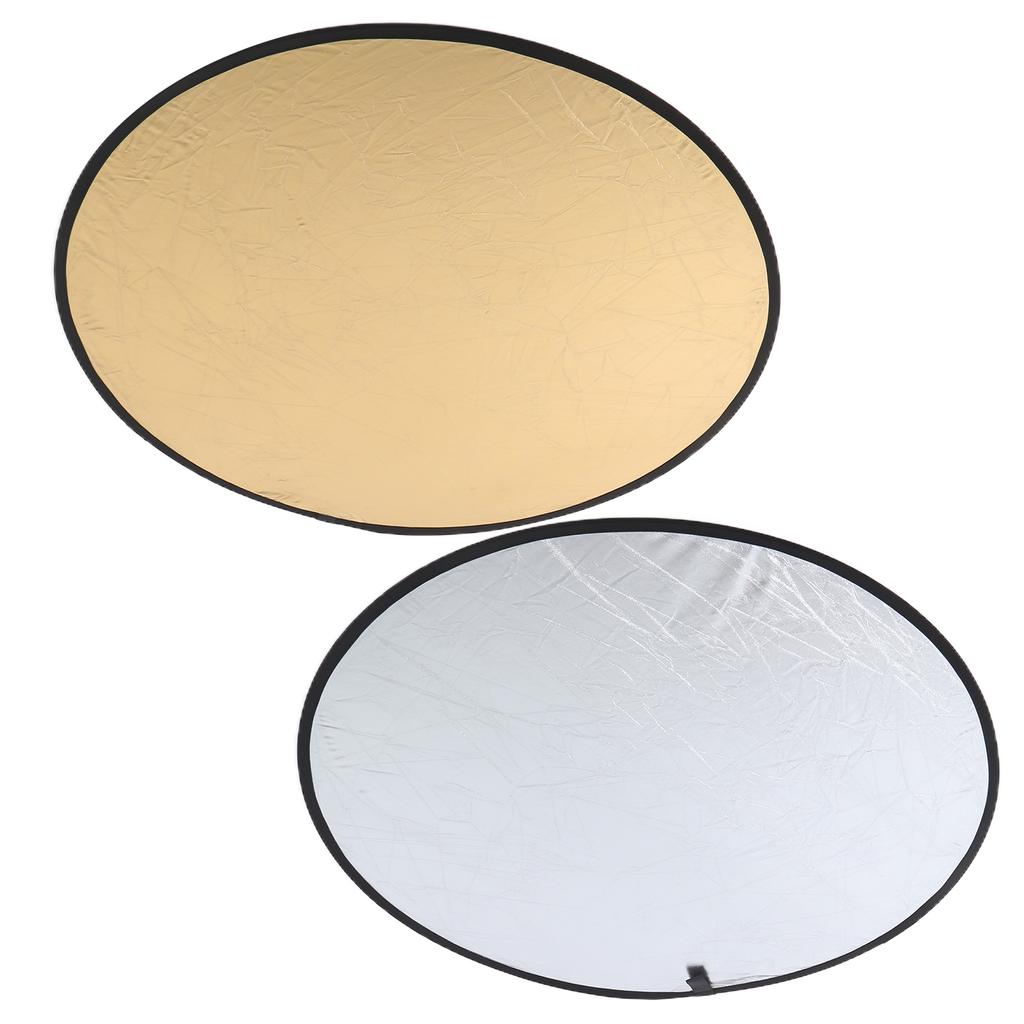 80cm 31.5in 2 In 1 Gold and Silver Photography Lighting Reflector Portable Collapsible Photo Studio Reflector with