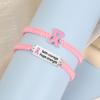 Breast Cancers Awareness Hope Bracelet for Women Pink Ribbon Charm Braided Rope Wrist Wrap Bangle Handmade Jewelry Gift