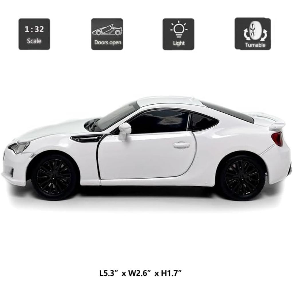 1/32 масштаб Subaru 2017 BRZ модель автомобиля литые игрушечные машинки металлические детские литые машинки, двери открываются, со светом, игрушки для детей подарки коллекция дисплей