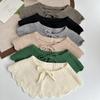 Warm O-Neck Fake Collars Laced up Knitted Knitting Detachable Collar Solid Color Shirt Shawl Wrap