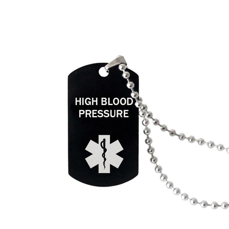 Медицинское оповещение-кулон, ожерелье диабетического типа, астма, болезнь сердца, ожерелья из нержавеющей стали для женщин и мужчин, модные аксессуары для медицинского оповещения