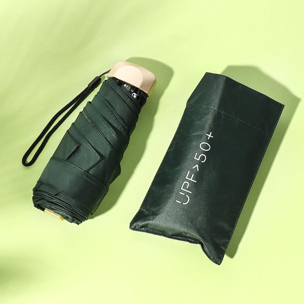 Мини-плоский пятисекционный зонт с шестью костями, складной солнцезащитный зонт с защитой от УФ-излучения для использования на открытом воздухе