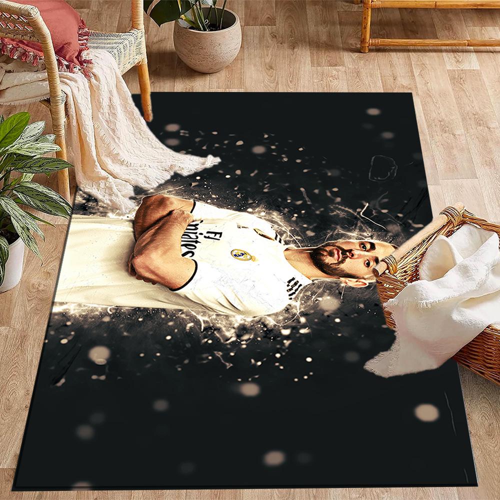 Karim Benzema's Cosmic Celebration Carpet Perfect for Foyer Entryway Hallway Decorate room Anti-slip Rug Anime Office Decor Birthday/Christmas Gift