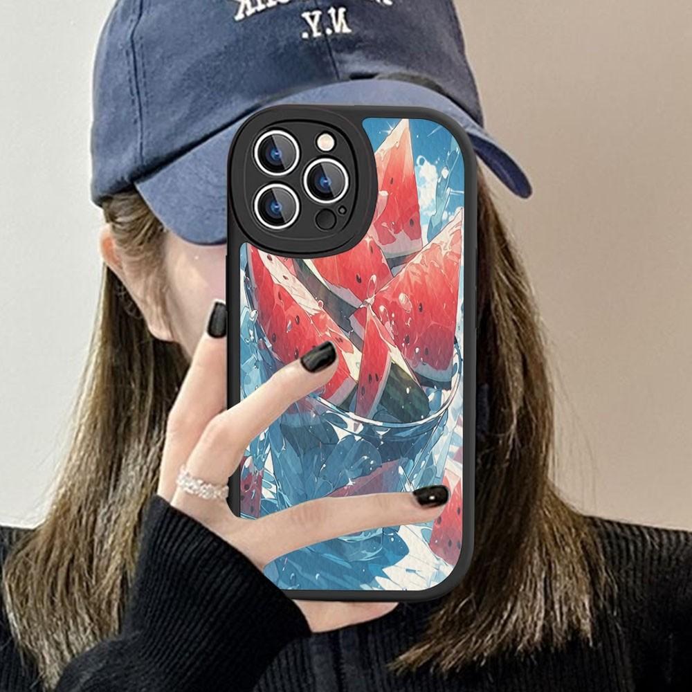 Чехол для телефона Арбуз Фруктовый Жесткая Кожа Для iPhone 14 13 12 Mini 11 14 Pro Max Xs X Xr 7 8 Plus Fundas