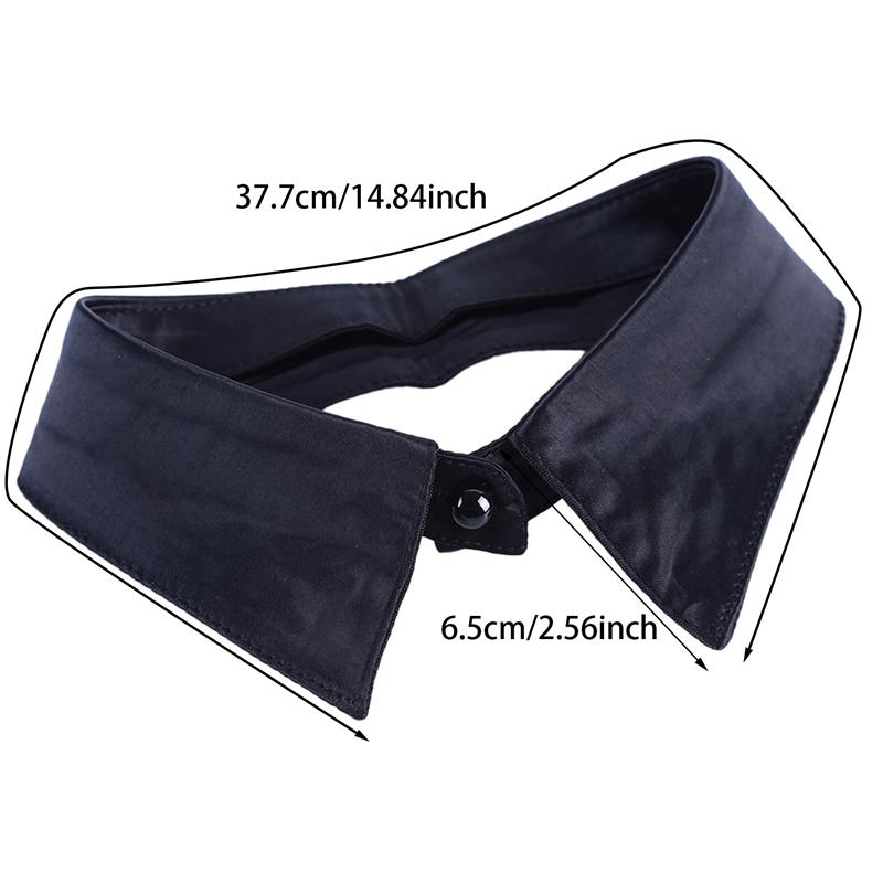 White Black Fake Collar Shirt For Women Detachable Collar Solid Color Lapel Shirt Blouse Tops Necklace Clothes Accessories