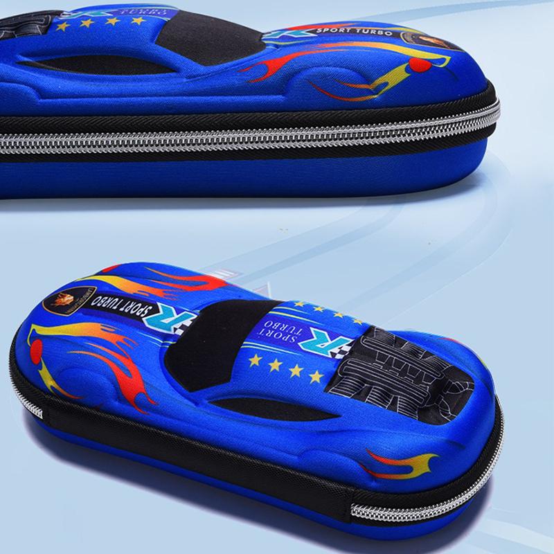 3D пеналы с гоночными автомобилями, мультфильмы, школьный пенал для детей, канцелярская коробка, пластиковый пенал для ручек из ЭВА и ПУ, милый пенал для мальчиков