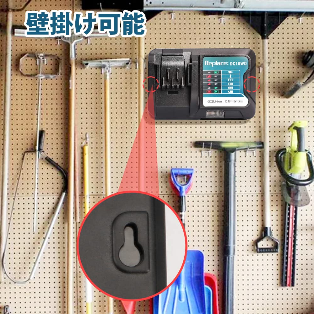 Зарядное устройство WaitleyDC10WD, совместимое с Makita, со светодиодным индикатором, совместимое с серией BL1015, система защиты зарядки, поставляется с безопасным и